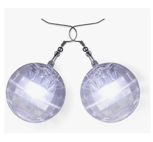 LED Mirror Ball Earrings